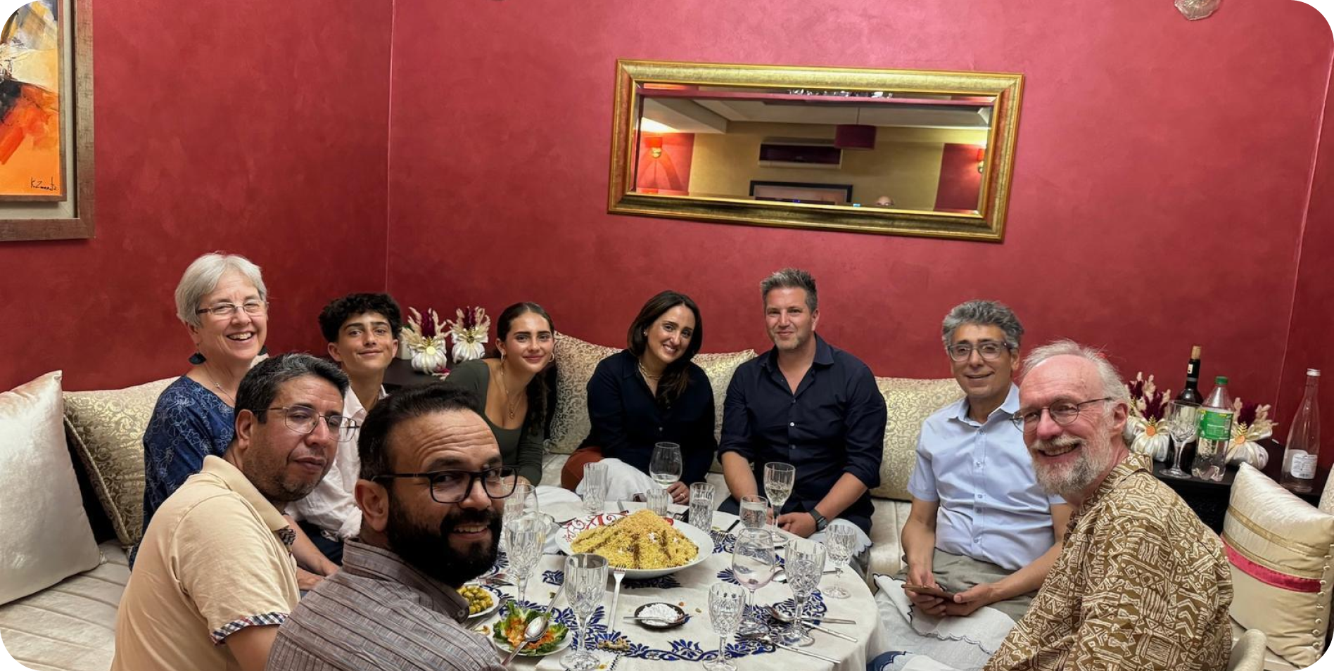 Dinner with Dr. Mohsine El Ahmadi in his home with his colleagues from Cadi Ayad University. Marrakech 2024.